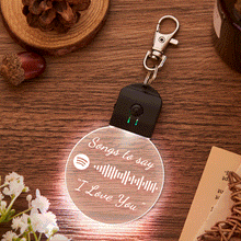 Load image into Gallery viewer, Personalized Spotify Code Keychain 7 Colors Light Up Keychain