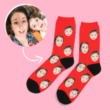 Load image into Gallery viewer, Custom Face Photo Colorful Socks