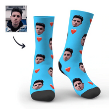 Load image into Gallery viewer, 功能迁移-定制头像袜子(爱心款式)-CWZ002-S