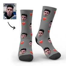 Load image into Gallery viewer, 功能迁移-定制头像袜子(爱心款式)-CWZ002-S