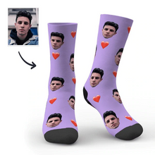 Load image into Gallery viewer, 功能迁移-定制头像袜子(爱心款式)-CWZ002-S