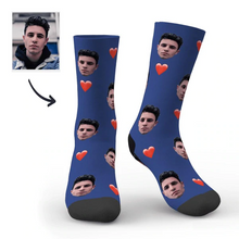 Load image into Gallery viewer, 功能迁移-定制头像袜子(爱心款式)-CWZ002-S