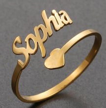 Load image into Gallery viewer, 定制设计器-名字戒指-TZR38\TJZR38\TGZR38(B2B)