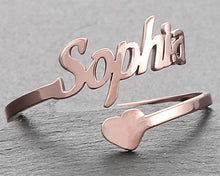 Load image into Gallery viewer, 定制设计器-名字戒指-TZR38\TJZR38\TGZR38(B2B)