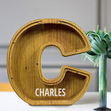 Load image into Gallery viewer, MM-刻字木质存钱罐摆件CBS793A-CBS793Z