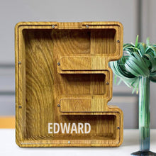 Load image into Gallery viewer, MM-刻字木质存钱罐摆件CBS793A-CBS793Z