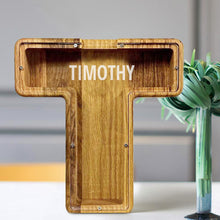 Load image into Gallery viewer, MM-刻字木质存钱罐摆件CBS793A-CBS793Z