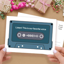 Load image into Gallery viewer, Custom spotify code Music Cards Magnetic Tape Style