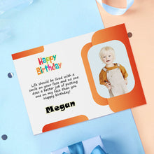 Load image into Gallery viewer, Birthday Gifts for Kids Custom Crochet Doll from Photo Handmade Look alike Dolls with Personalized Name Card