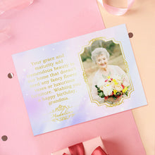 Load image into Gallery viewer, Custom Crochet Doll from Photo Handmade Look alike Dolls with Personalized Name Card Birthday Gifts for Grandma