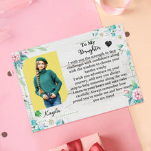 Load image into Gallery viewer, To My Daughter Custom Crochet Doll from Photo Handmade Look alike Dolls with Personalized Name Card Gifts for Her