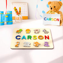 Load image into Gallery viewer, 动物版名字拼图积木