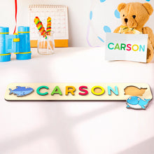 Load image into Gallery viewer, 动物版名字拼图积木追销带钉