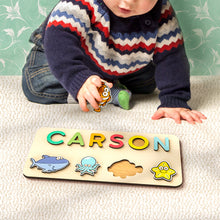 Load image into Gallery viewer, 动物版名字拼图积木追销带钉