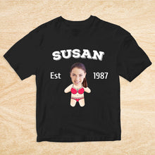 Load image into Gallery viewer, 2DminimeT恤功能开发-Custom Face Minime T-shirt Personalized Name and Year