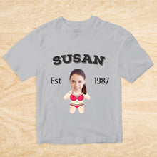Load image into Gallery viewer, 2DminimeT恤功能开发-Custom Face Minime T-shirt Personalized Name and Year