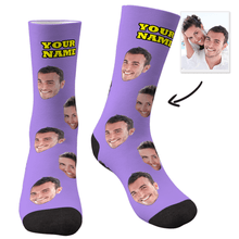Load image into Gallery viewer, Custom Face Photo Colorful Socks