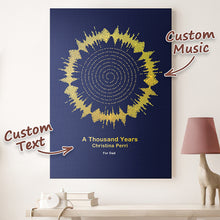 Load image into Gallery viewer, lyrics-painting-goldern(歌词油画竖版金色)