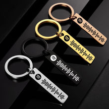 Load image into Gallery viewer, Scannable Spotify Code Keychain, Custom Music Song Keychains Black - soufeelus