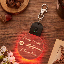 Load image into Gallery viewer, Personalized Spotify Code Keychain 7 Colors Light Up Keychain