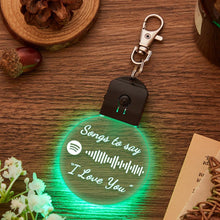Load image into Gallery viewer, Personalized Spotify Code Keychain 7 Colors Light Up Keychain