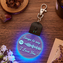 Load image into Gallery viewer, Personalized Spotify Code Keychain 7 Colors Light Up Keychain