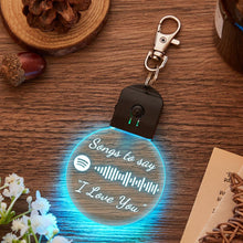 Load image into Gallery viewer, Personalized Spotify Code Keychain 7 Colors Light Up Keychain
