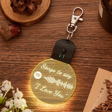 Load image into Gallery viewer, Personalized Spotify Code Keychain 7 Colors Light Up Keychain