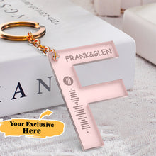 Load image into Gallery viewer, 定制设计器-字母音轨钥匙扣SKL578-张冕琳