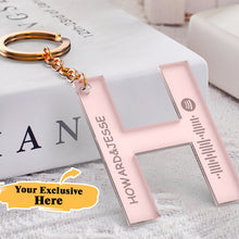 Load image into Gallery viewer, 定制设计器-字母音轨钥匙扣SKL578-张冕琳