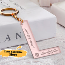 Load image into Gallery viewer, 定制设计器-字母音轨钥匙扣SKL578-张冕琳