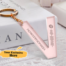 Load image into Gallery viewer, 定制设计器-字母音轨钥匙扣SKL578-张冕琳