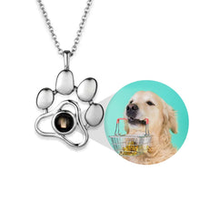 Load image into Gallery viewer, MM-传图投影项链铜镀脚掌TYNL59