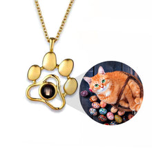 Load image into Gallery viewer, MM-传图投影项链铜镀脚掌TYNL59