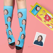Load image into Gallery viewer, Custom Face Photo Colorful Socks