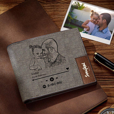 背面可选刻字影刻钱包CQB496A