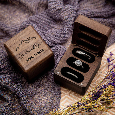 长方形木质戒指盒CSPH099