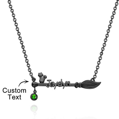 扫帚小猫换钻名字项链 SSL-2269-0001