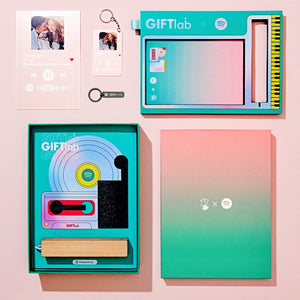 GIFTLAB 3 in 1 Spotify Gifts Set with Box Spotify Lamp Spotify Keychain Gifts for Her