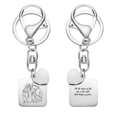 方形传图刻字钥匙扣SKL3292A