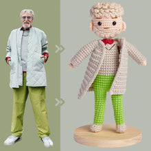 Load image into Gallery viewer, text Custom Crochet Doll Personalized Gifts Handwoven Mini Look alike Dolls
