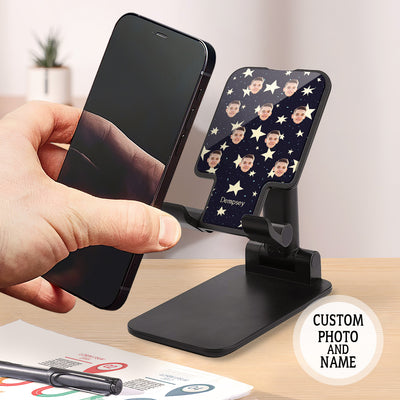 折叠手机支架-抠头+刻字