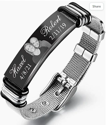 定制设计器-传图扣头刻字+男士手镯-TKSL360A/TKSL360B/TKSL359A/TKSL359B