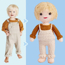 Load image into Gallery viewer, text Custom Crochet Doll Personalized Gifts Handwoven Mini Look alike Dolls
