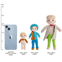 Load image into Gallery viewer, text Custom Crochet Doll Personalized Gifts Handwoven Mini Look alike Dolls
