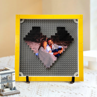 传图心形乐高拼图摆件CBS7455