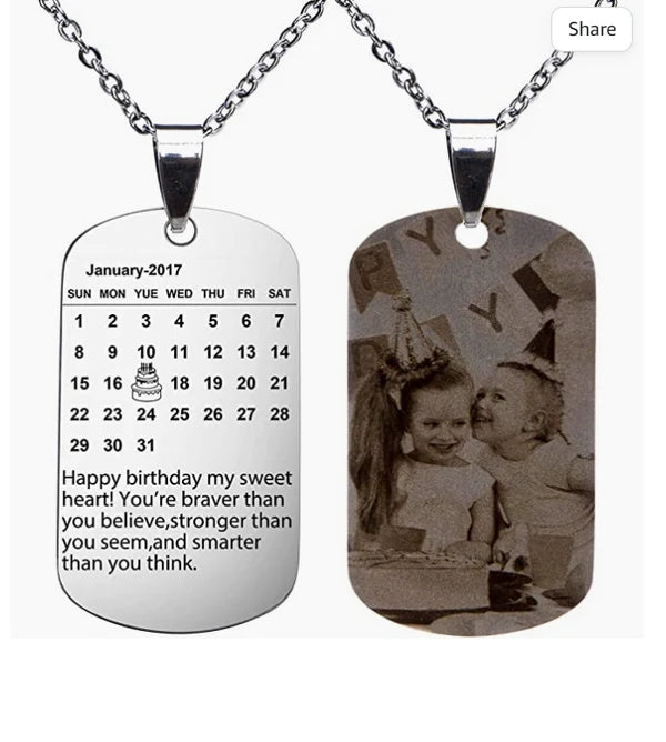 传图刻字日历45/60cm项链-GYKNL1202X01/GYKNL1202X02