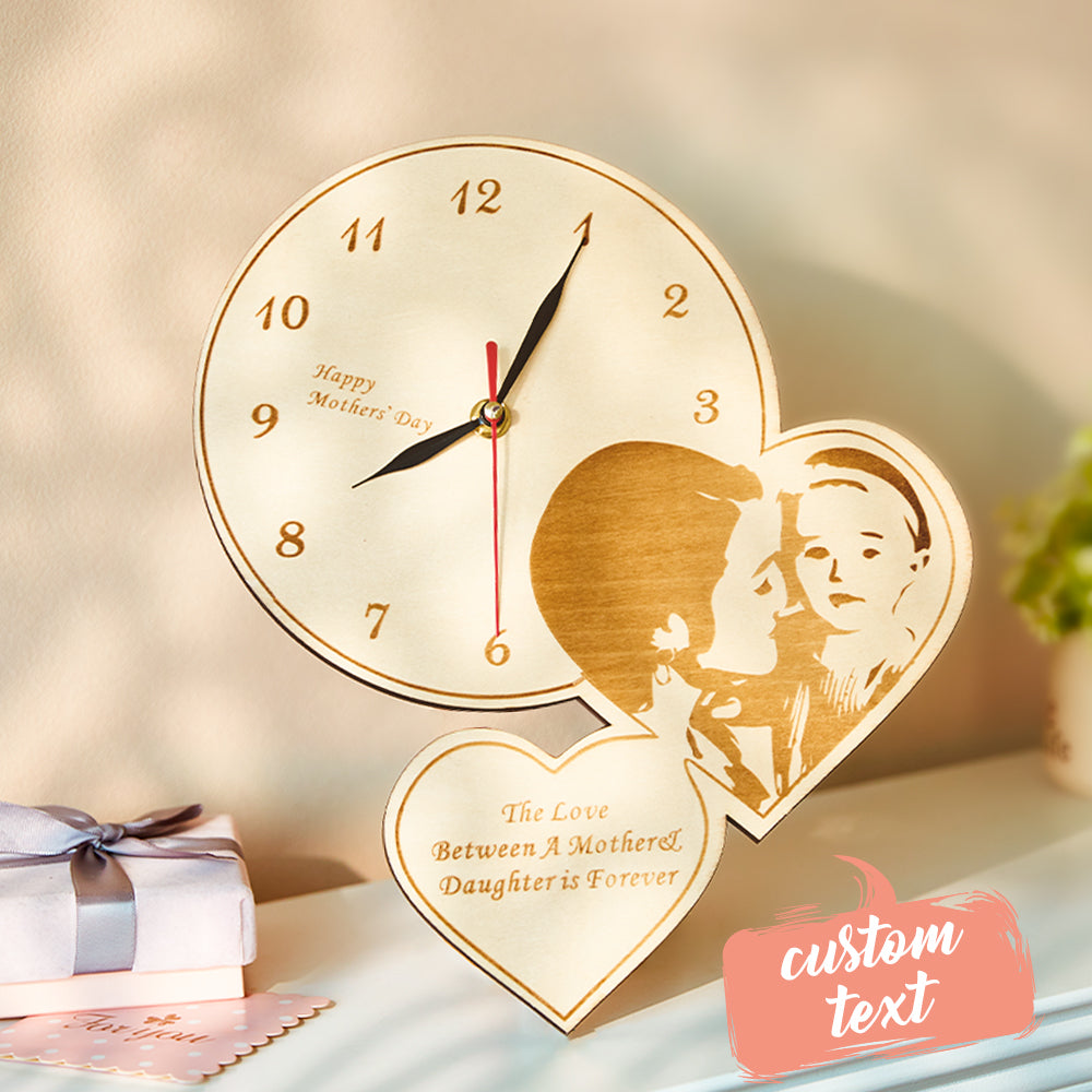 定制-传图刻字木质闹钟-CLK203