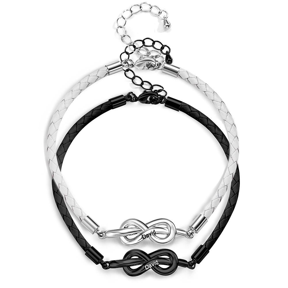 黑白刻字手链TKSL412X01