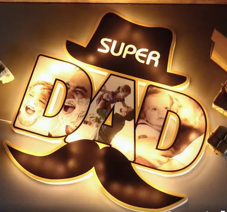 白亚克力胡子夜灯-SNGS-2245-0001